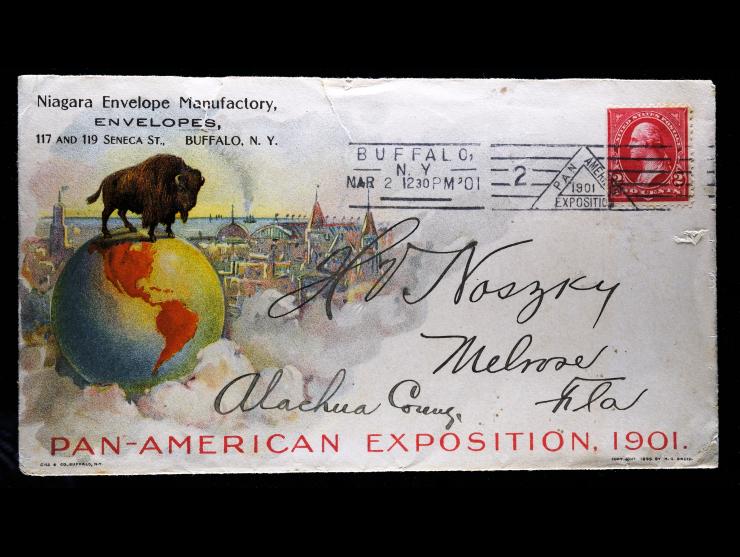 #279b 2c Red, Ty. IV on 1901 Pan-American Exposition Souvenir Post Card