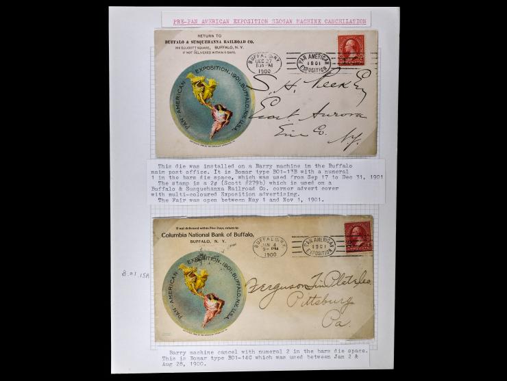 #279b 2c Red, Ty. IV on Pre-Pan American Exposition Slogan Machine Cancellation