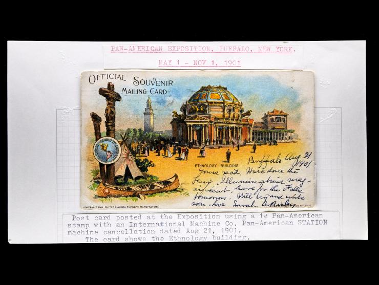 #294 1c Pan-American on 1901 Pan-American Exposition Souvenir Post Card