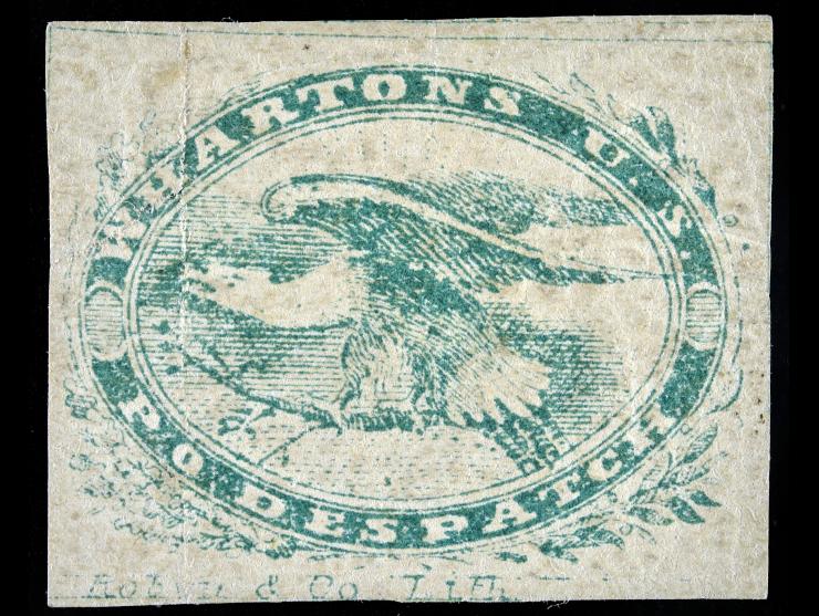 Wharton’s U.S.P.O. Despatch, 5LB1, 2c Bluish Green, Unused