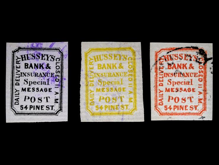 Hussey's Post, 1856, 87L47,48,50, Used