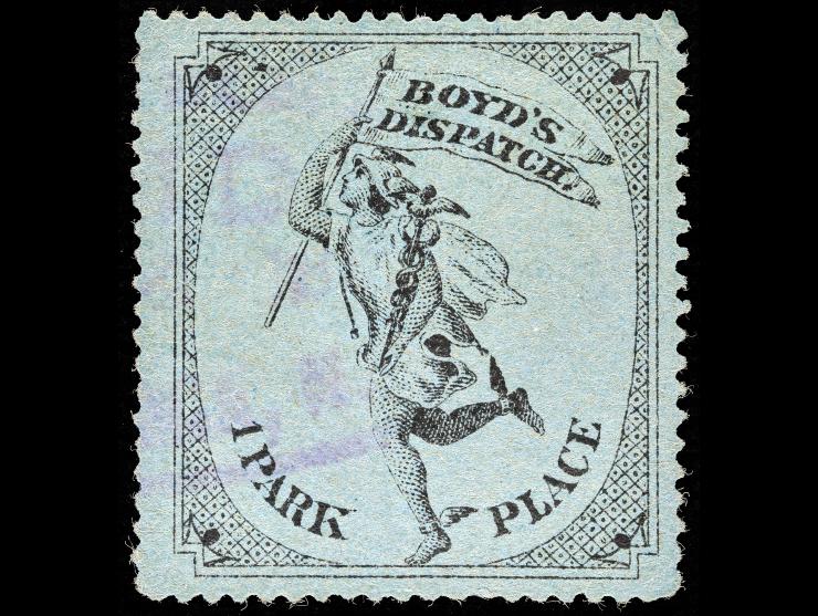 Boyd's Dispatch, 1878, Black on Blue, 20L51 Unused