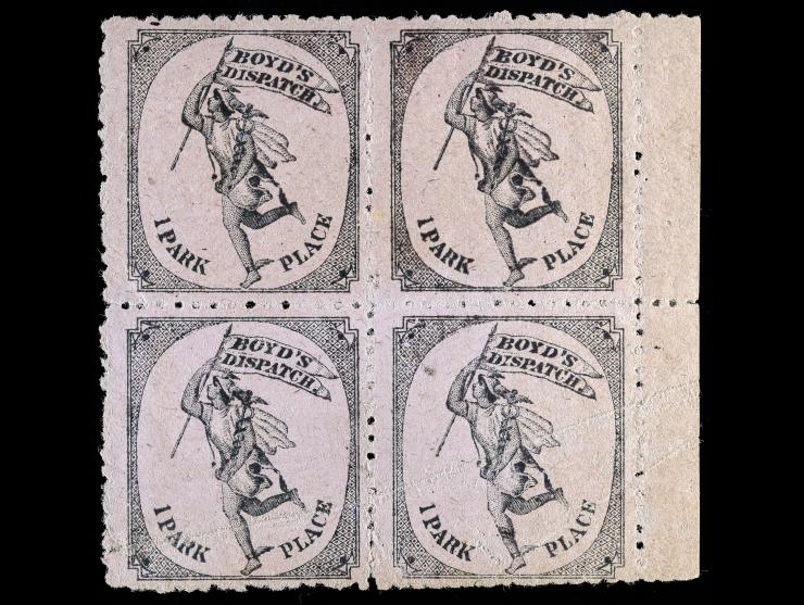 Boyd's Dispatch, 1878, Black on Lavender, 20L47, Unused