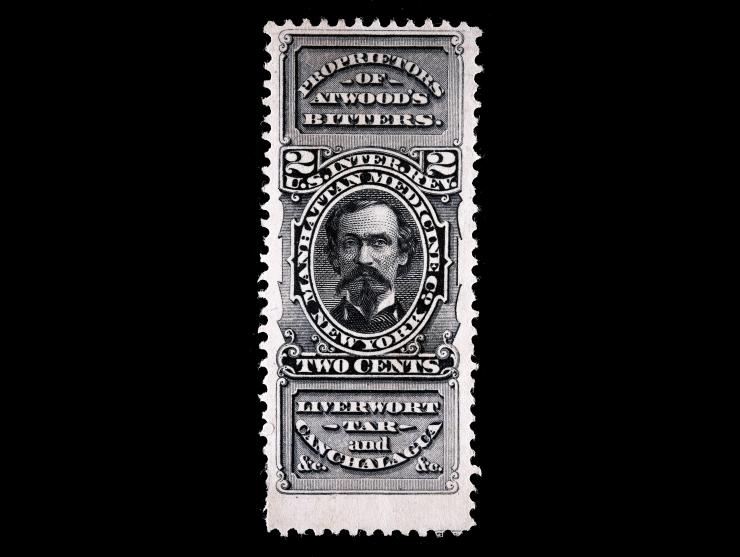 Manhattan Medicine Co., 2c Black, Pink Paper, RS172c