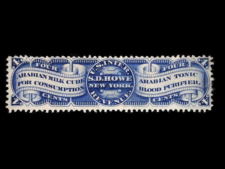 S.D. Howe, 4c Blue on Arabian Milk, Wmk 191R, RS137d