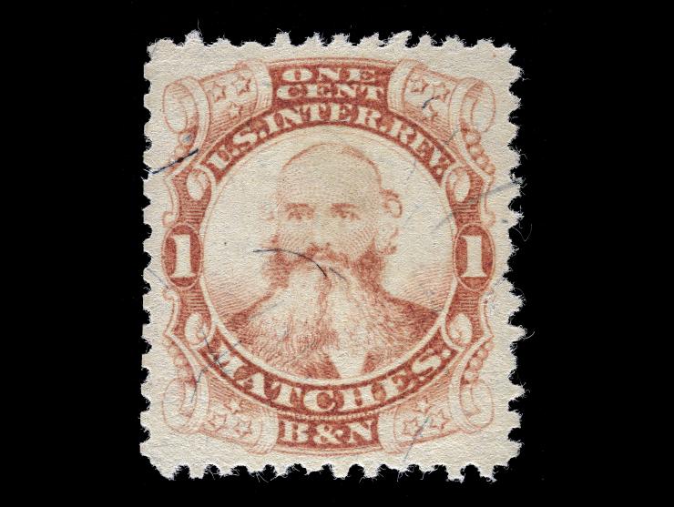B. & N. (Brocket & Newton), 1c Lake, Die I, Silk Paper, R041b