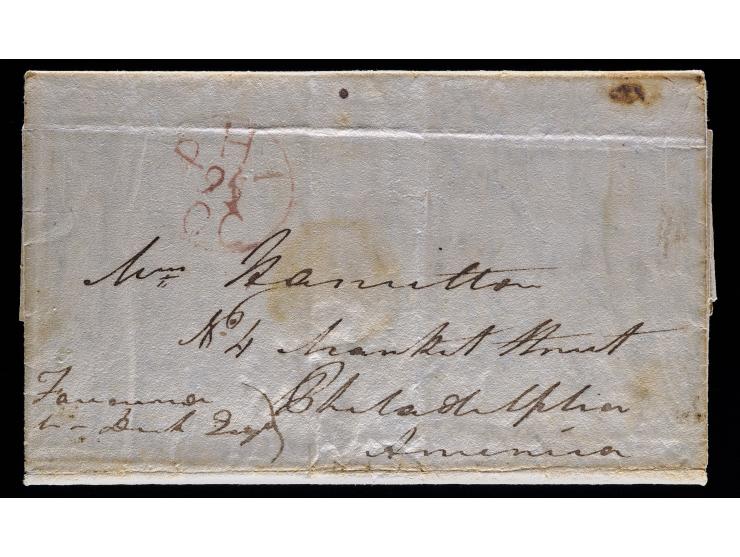 War of 1812, Letter from "H.B.M. Ship Lightning at Sea" to Baltimore, Entered via Philadelphia