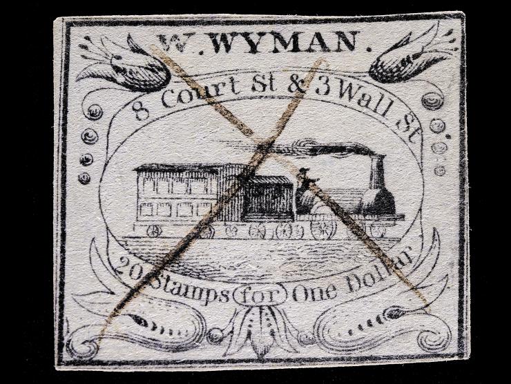 W. Wyman, 149L1, 5c Black, Used with Manuscript "X" Cancel