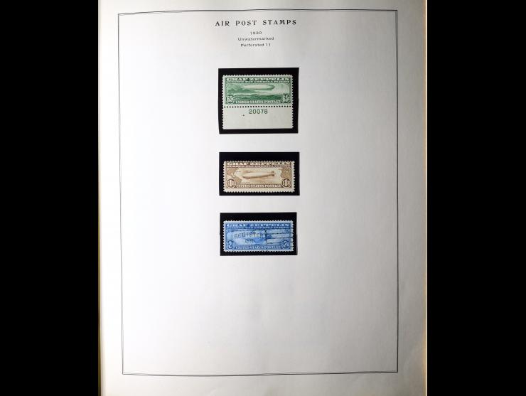 United States Airmail Collection on Specialty Album Pages, 1918–1970s, including C13-C15.