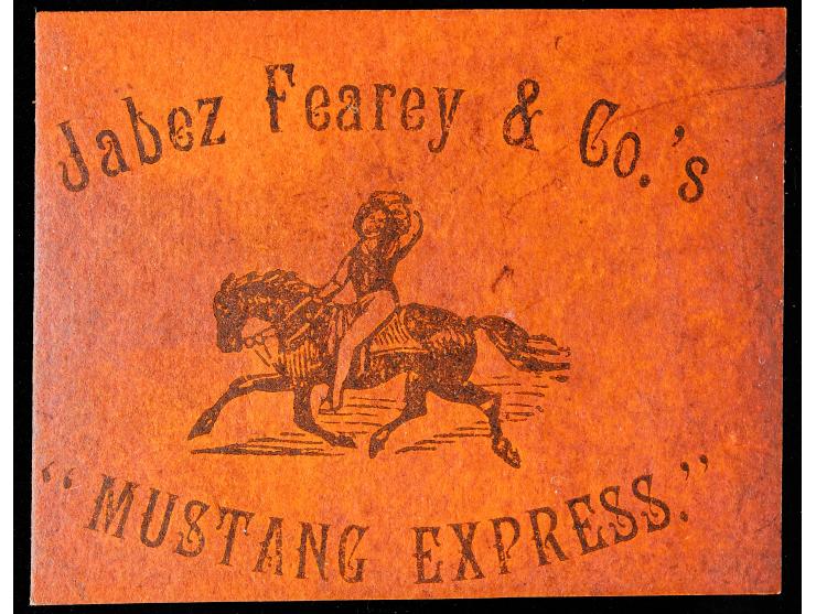Jabez Fearey & Co.'s Mustang Express, 66L1, Black on Red, Unused