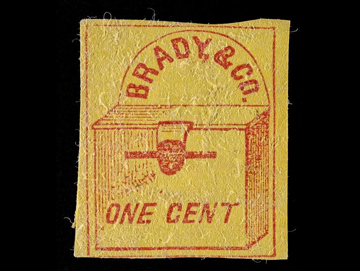 Brady & Co., 22L1, 1c Red on Yellow, Unused