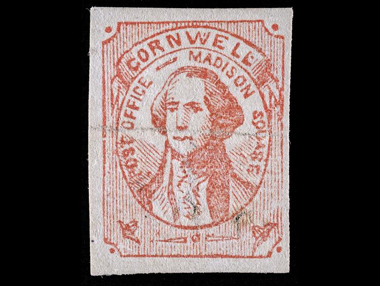 Cornwell's Madison Square Post Office, 52L2, 1c Red, Unused