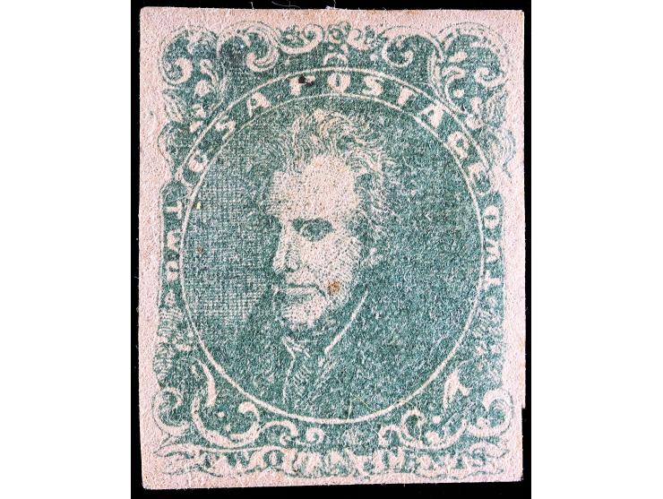 Confederate States of America, CSA #3, 2c Green, Unused, OG