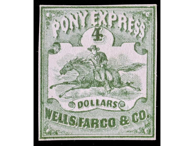 Wells, Fargo & Co.,143L2, $4 Green, Unused
