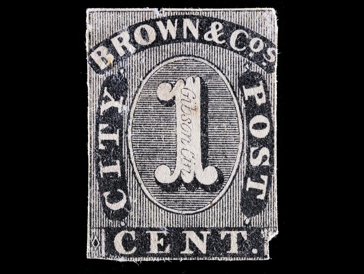 Browne & Co.'s City Post Office, 29L1, 1c Black, Unused