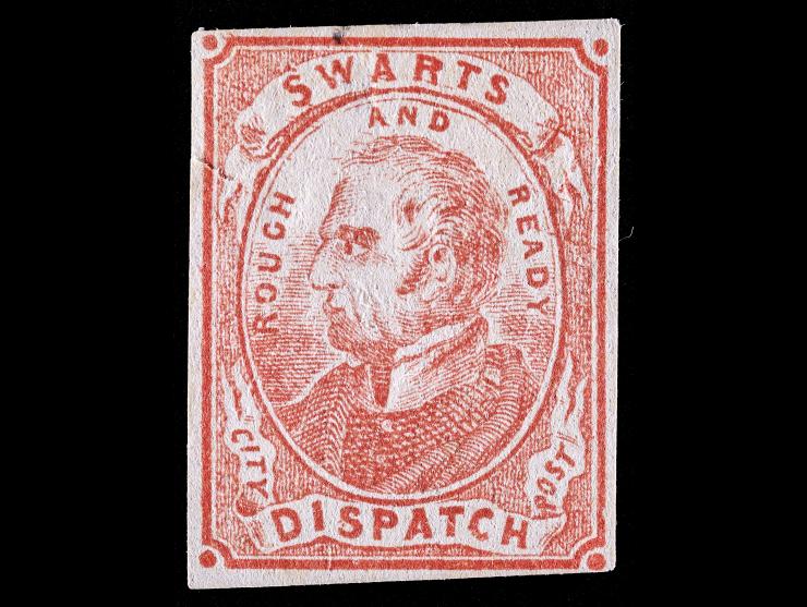 Swarts' City Dispatch Post, 136L3, 2c Red, Stone 2, Used