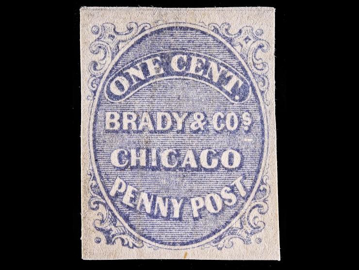 Brady & Co.'s Penny Post, 23L1, 1c Violet, Unused