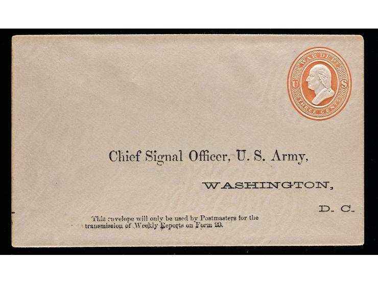 UO52 3c Chief Signal Officer, U.S. Army Pre-Printed Frank, Unused