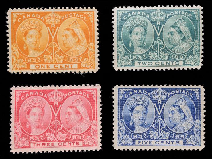 Canada 1897 Issues, Canada #51 - #54, Unused, NH