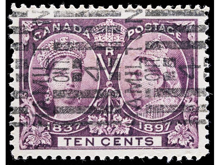 Canada #57 1897 10c Brown Violet, Queen Victoria Jubilee, Used