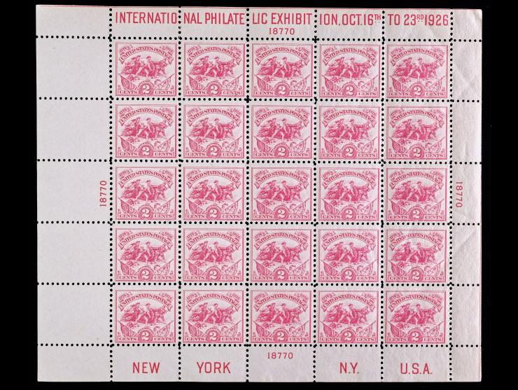 #630 2c White Plains Souvenir Sheet of 25, Unused, nh