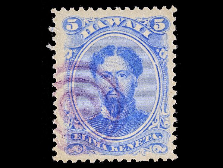 Hawaii #32 1866, 5c Blue, Used