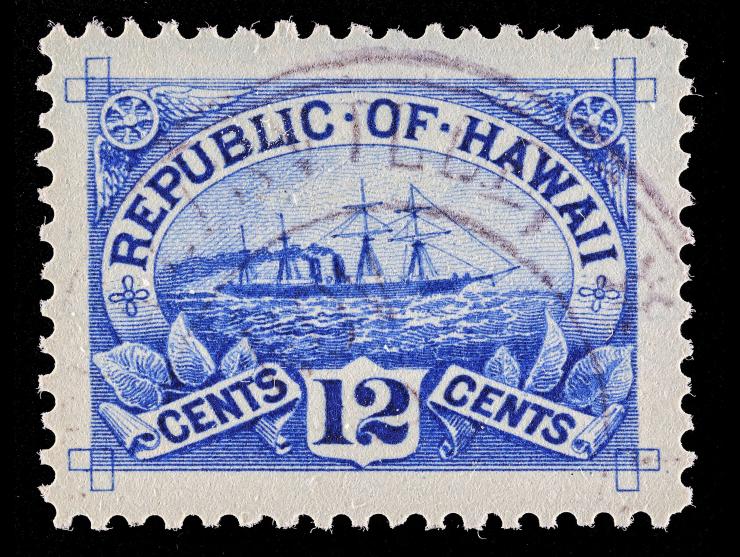 Hawaii #78 2c Blue, S.S. Arawa, Used