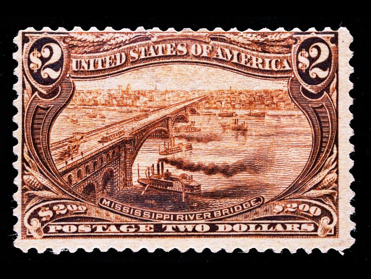 #293 1898 $2 Orange Brown, Unused