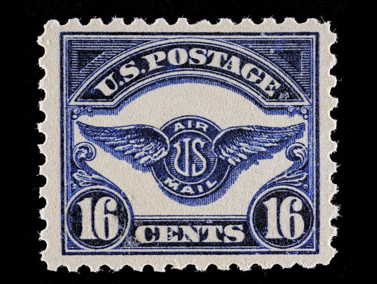 #C5 1923 16c Air Service Emblem, Dark Blue Airmail, Unused