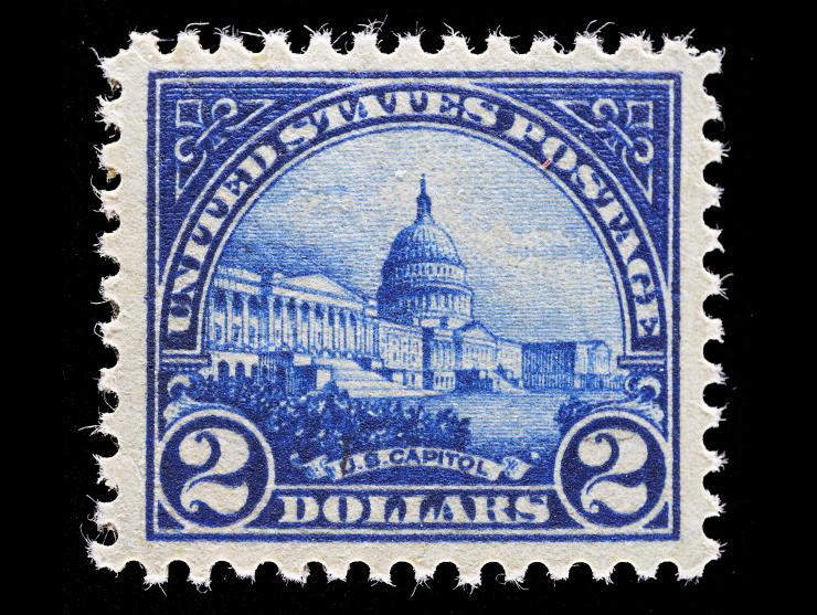 #572 1923 $2 United States Capital, Unused, NH