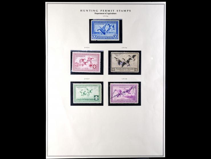 1930 - 1981 US Federal Duck Stamp Collection of 48 Stamps, RW1-RW48