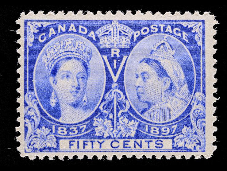 Canada #60 1897 Jubilee 50c Ultramarine, Unused, NH