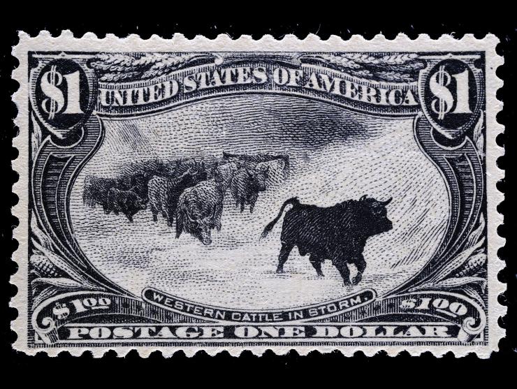 #292, $1.00 Black, 1898 Issue, Unused