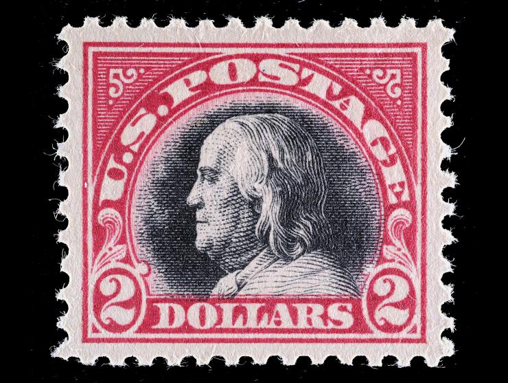 #547, $2.00 Carmine and Black, 1920 Issue, Unused, OG
