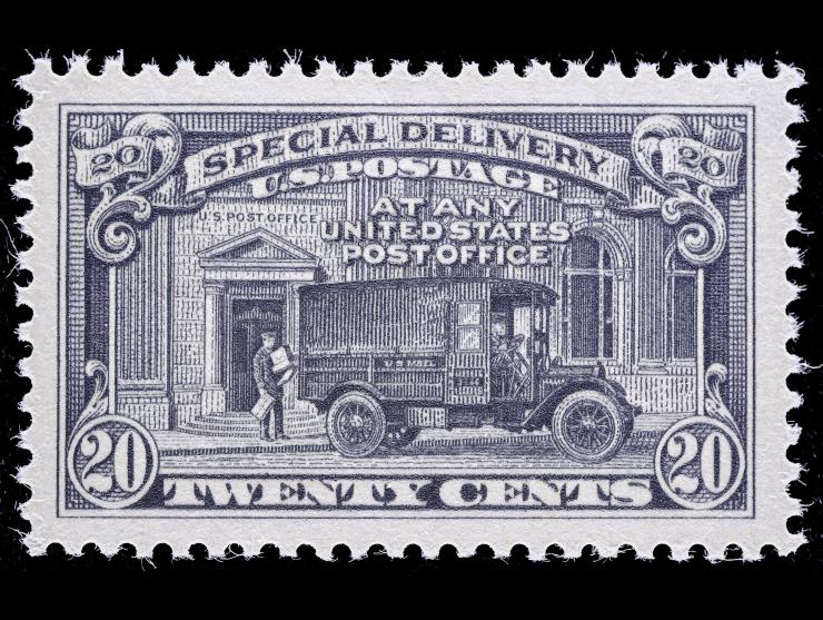 E14, 20c Black, 1925 Special Delivery Issue, Unused