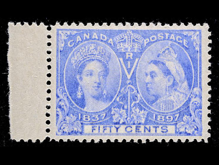 Canada #60, 50c Ultramarine, 1897 Issue, Unused, OG
