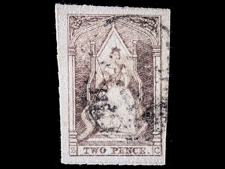 Victoria #14, 2p Reddish Brown, 1852 Issue, Used