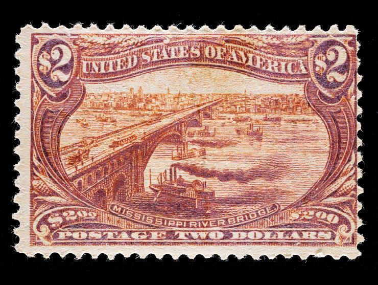 #293 $2 Trans-Mississippi, Unused, OG