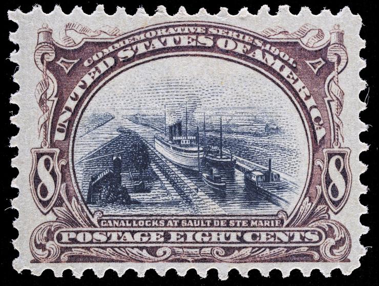 #298 1901 8c Pan-American, Unused, NG